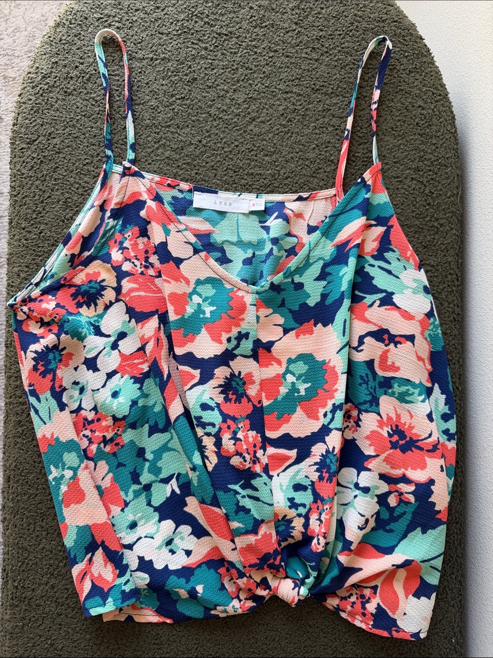 Lush Floral V-Neck Cami Tank Top